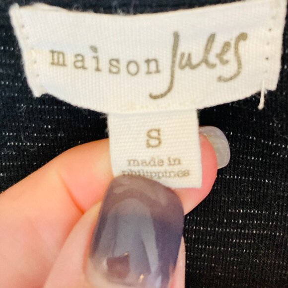 Maison Jules Sao Paulo Black White Stripe Stretch Blazer - Picture 4 of 5